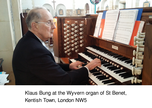 Klaus Bung at the Wyvern organ of St Benet, Kentish Town, London NW5